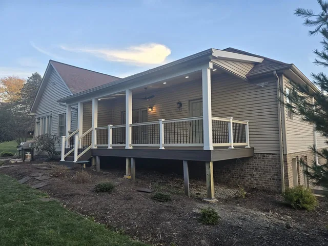 Porch roof project photo by KMA Carpentry