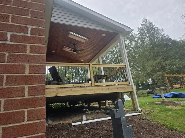 Porch roof project photo by KMA Carpentry