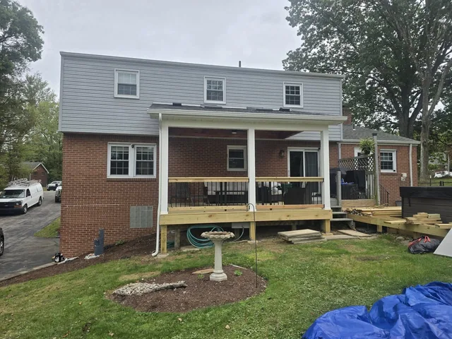 Porch roof project photo by KMA Carpentry