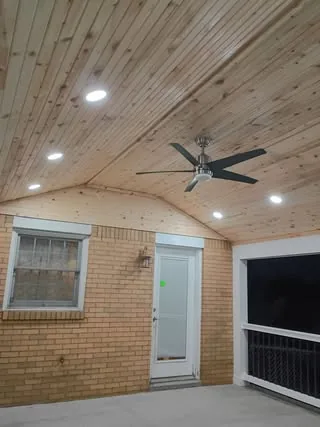 Porch roof project photo by KMA Carpentry