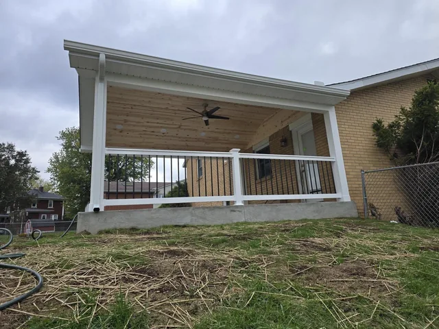 Porch roof project photo by KMA Carpentry