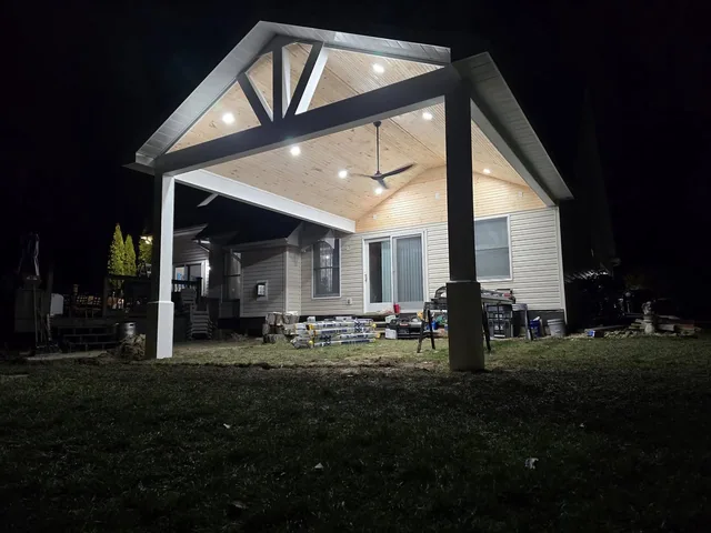 Porch roof project photo by KMA Carpentry