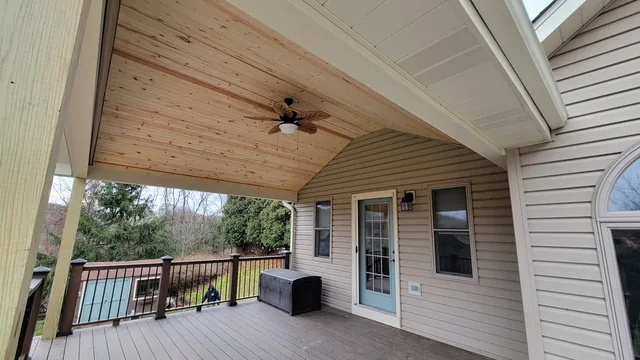 Porch roof project photo by KMA Carpentry
