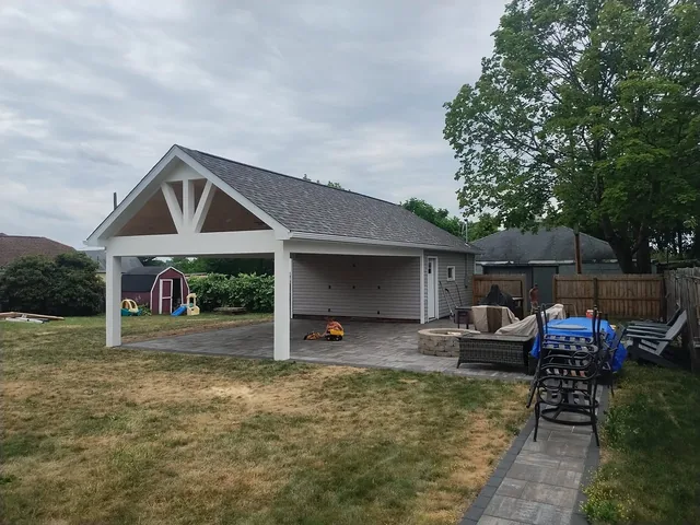 Porch roof project photo by KMA Carpentry