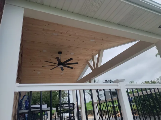 Porch roof project photo by KMA Carpentry