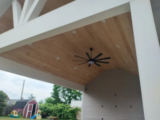 Porch roof project photo by KMA Carpentry