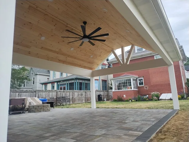 Porch roof project photo by KMA Carpentry