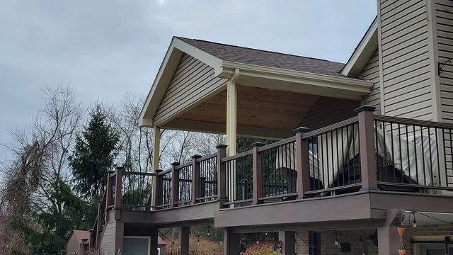 Porch roof project photo by KMA Carpentry