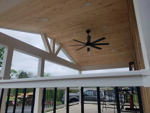 Porch roof project photo by KMA Carpentry