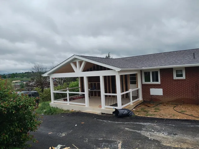 Porch roof project photo by KMA Carpentry