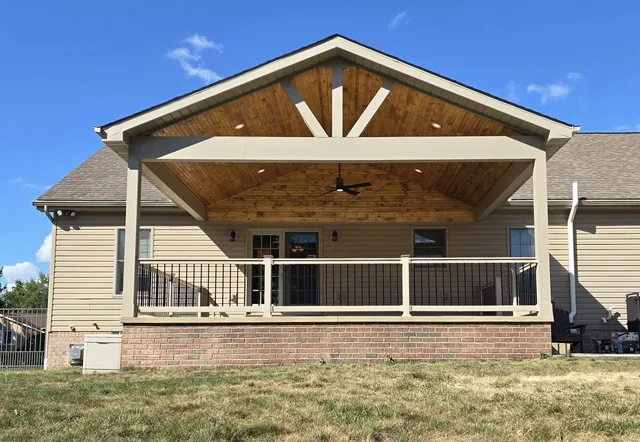 Porch roof project photo by KMA Carpentry