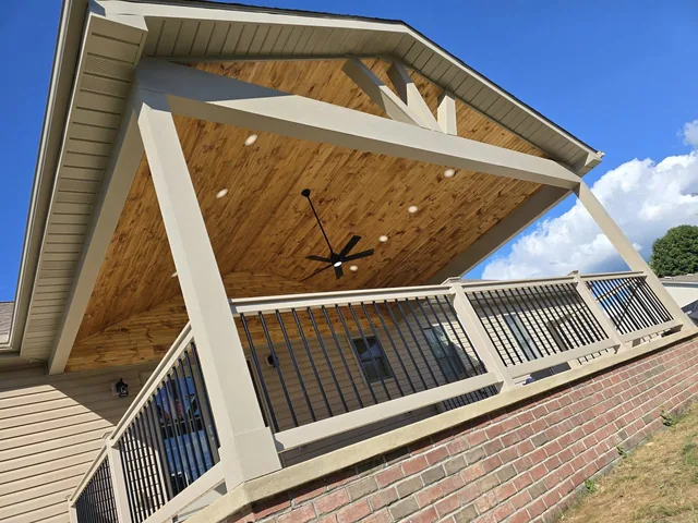 Porch roof project photo by KMA Carpentry