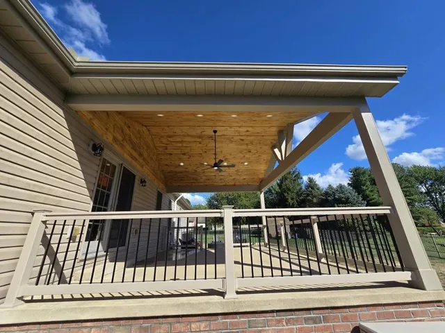 Porch roof project photo by KMA Carpentry