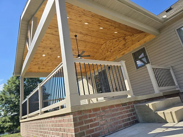 Porch roof project photo by KMA Carpentry