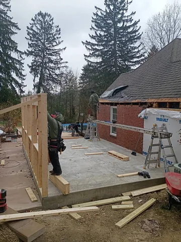 Porch roof project photo by KMA Carpentry