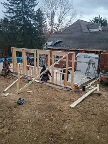 Porch roof project photo by KMA Carpentry