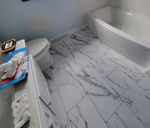 Bathroom project photo by KMA Carpentry